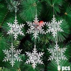 Christmas Hanging Ornaments Snowflake Reindeer Tree Decor