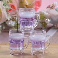 3pcs Resin Beer Cup DIY Keychain Decoration Kit
