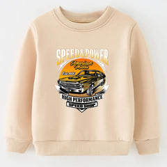 Boy's Shark Truck Print Sweatshirt for Spring