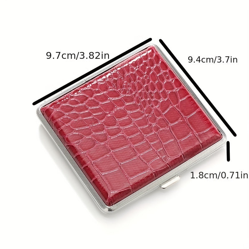 Crocodile Pattern Leather Cigarette Box For Men