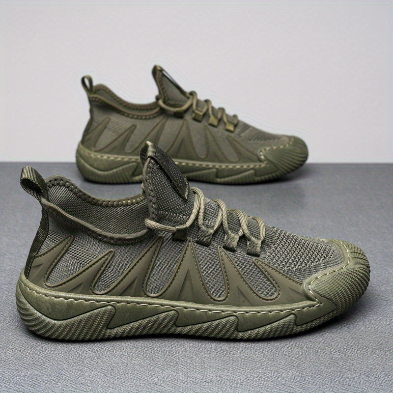 Men's Slip-on Sneakers with Shoelaces Lightweight Shoes