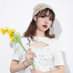 Classic Crochet Khaki Beanie Casual Elastic Knit Hat