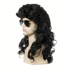 Men's Long Curly Hair Halloween Cosplay Wig