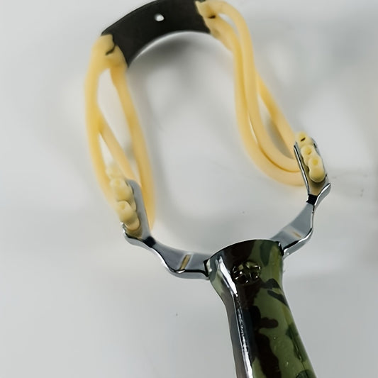 Wood Grain Zinc Alloy Slingshot for Practice and Outdoor Fun Play