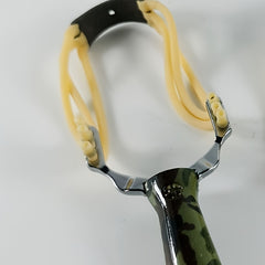 Wood Grain Zinc Alloy Slingshot for Practice and Outdoor Fun Play
