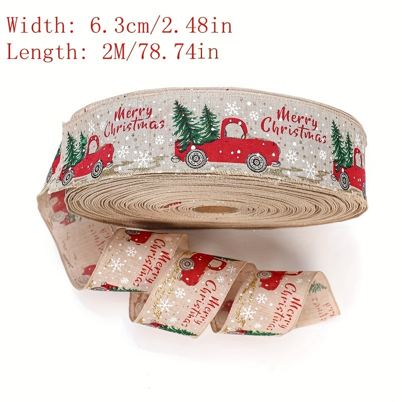 2M Christmas Satin Ribbon Gift Wrapping Decoration