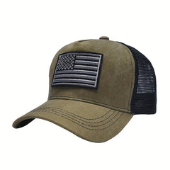 Mens Casual Embroidered Peaked Cap Cotton Sun Protection Hat