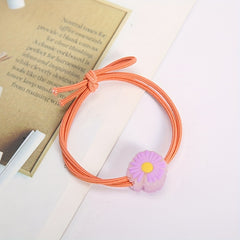 5pcs Luminous Daisy Hair Tie Hair Bands Ponytail Holders Scrunchies for Girls