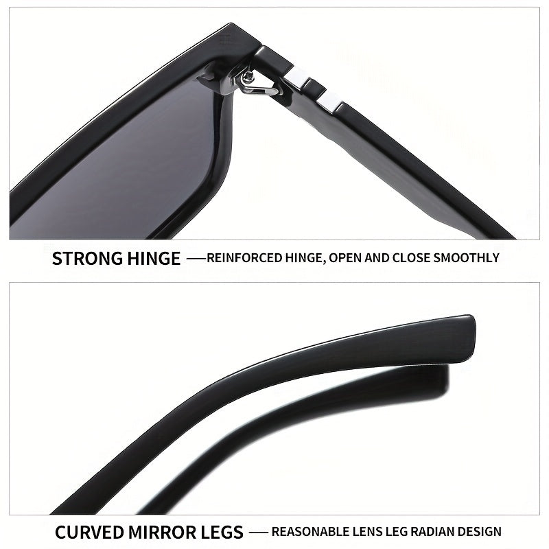 Square Frame Polarized Sunglasses Men's Unisex UV Protection