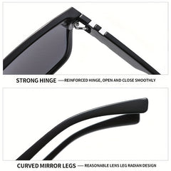 Square Frame Polarized Sunglasses Men's Unisex UV Protection