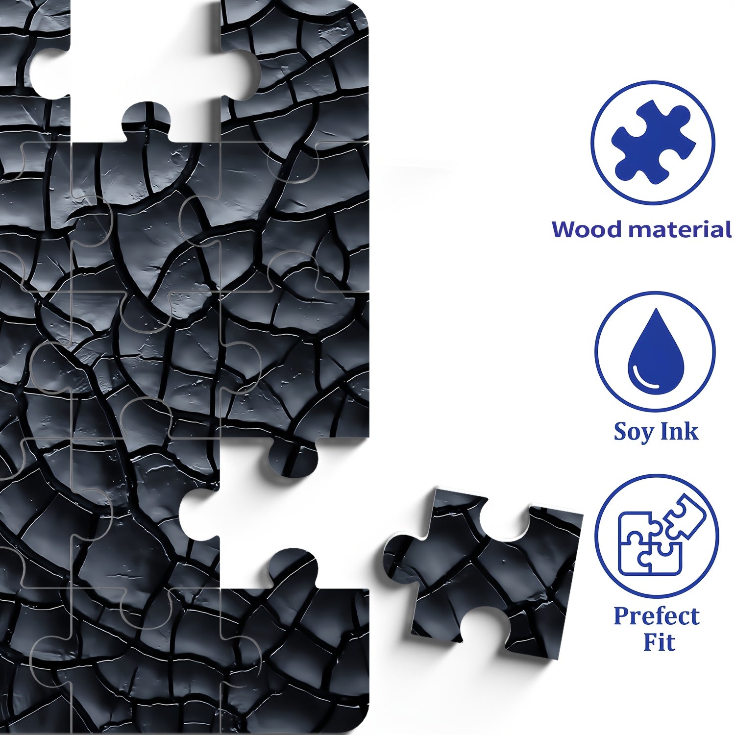 Cracked Mud Texture Jigsaw Puzzle for Adults Intermediate Challenge