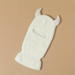 Monster Ears Ski Mask Balaclava Solid Beanie Y2K Knit Hat
