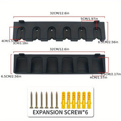 6 Hole Wall Mounted Fishing Rod Rack Durable Plastic Holder for Easy Storage