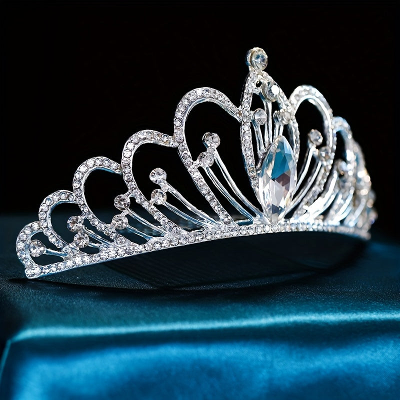Silvery Crown Crystal Rhinestone Wedding Accessories