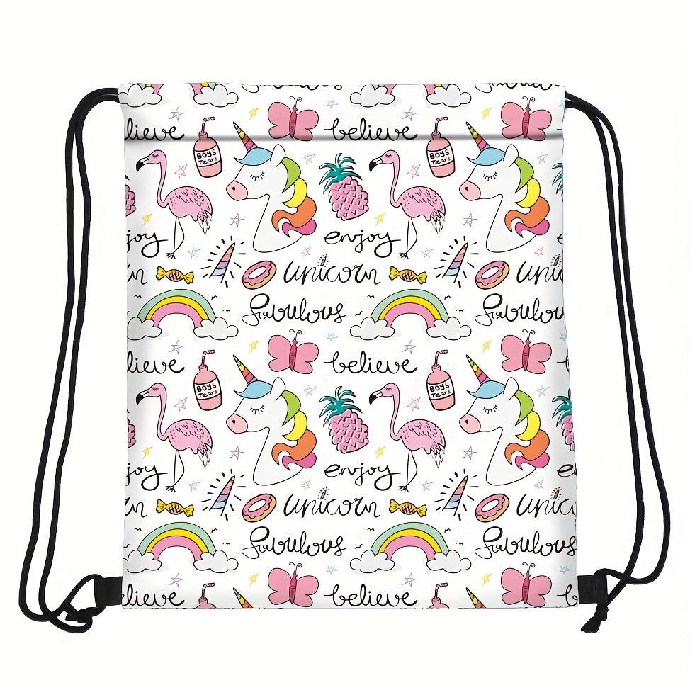 Cartoon Drawstring Bundle Backpack Waterproof Storage Bag