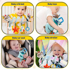 Baby Car Seat Toys Stroller Mobile Toy For Boys Girls Spiral Hanging Plush Toys