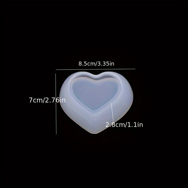 Concrete Stripe Storage Jar Silicone Mold DIY Heart Shaped Disc Elliptical
