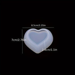 Concrete Stripe Storage Jar Silicone Mold DIY Heart Shaped Disc Elliptical