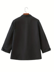 Long Sleeves Button Boat Neck Work Overalls For Chef