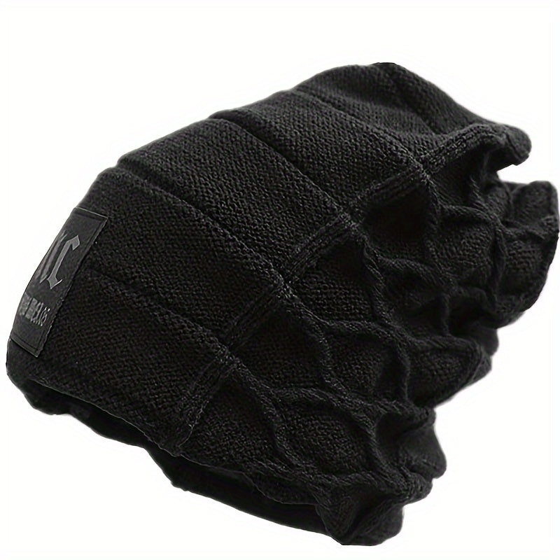 Men's Knitted Hat Beanie Thick Windproof Warm Winter Hat