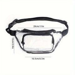 Transparent PVC Waist Bag for Outdoor Travel and Commute