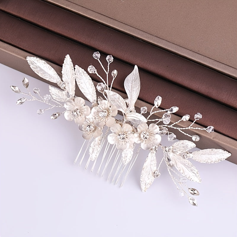 Pearl Wedding Hair Comb Bridal Headpieces Rhinestone Hair Jewelry