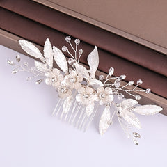 Pearl Wedding Hair Comb Bridal Headpieces Rhinestone Hair Jewelry