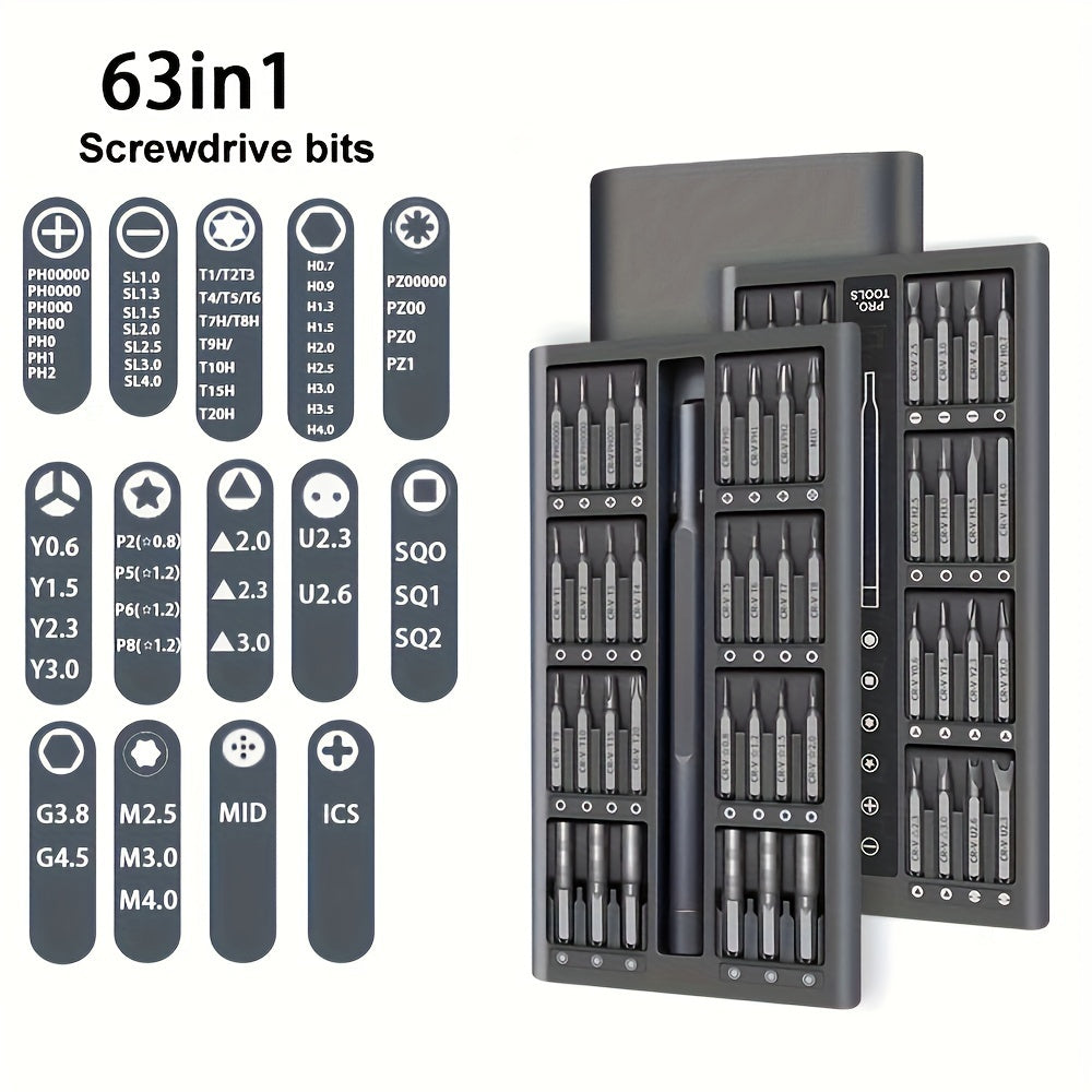 Mr Tools 25 63 In 1 Precision Screwdriver Set Magnetic Screw Driver Kit Bits Rep