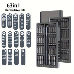 Mr Tools 25 63 In 1 Precision Screwdriver Set Magnetic Screw Driver Kit Bits Rep