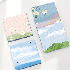 Convenience Landscape Stickers Set Office Student Memo Stationery 5 Styles
