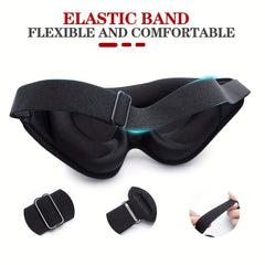 Blockout Light 3D Contoured Eye Mask with Adjustable Strap