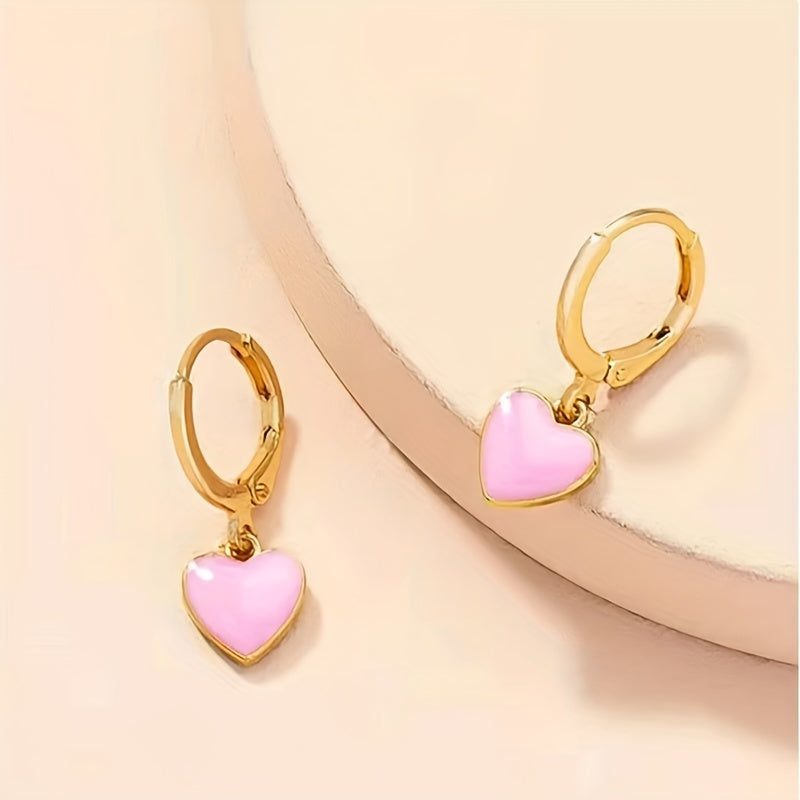 Heart Drop Earrings for Girls, Holiday Birthday Graduation Party Gift