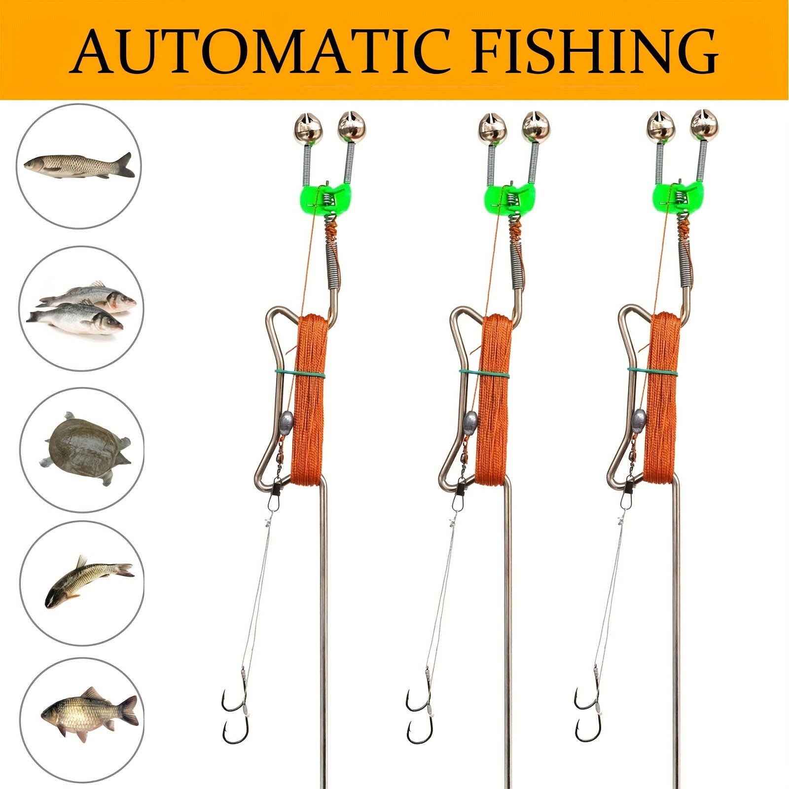 5pcs Automatic Fishing Device With Bite Alarm Ground Insert Fishing Tool
