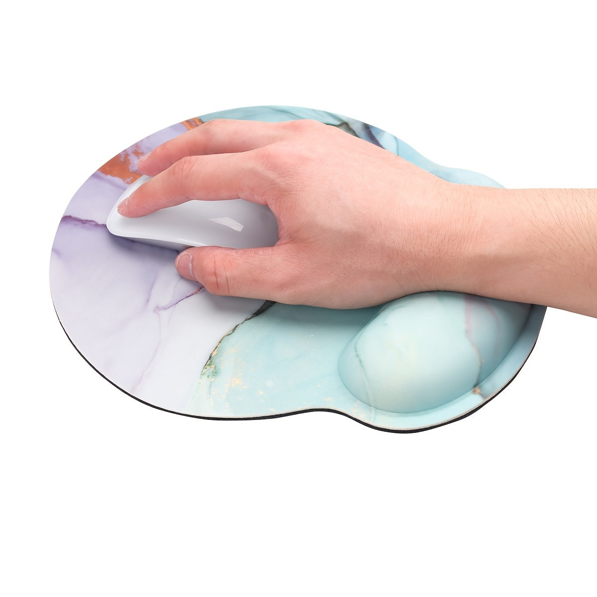 Marble Mouse Pad Wrist Rest Memory Foam Non Slip Comfortable Hand Rest