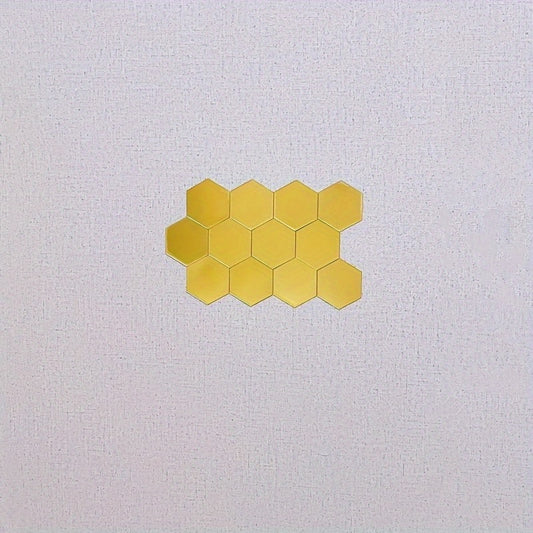 12pcs Hexagon Mirror Wall Stickers DIY Apartment Decor Easy Apply