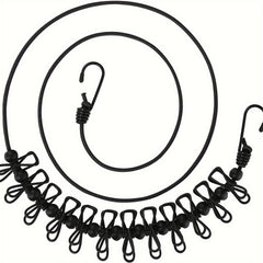 Adjustable Portable Travel Clothesline with 12 Clips