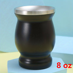 Stainless Steel Yerba Mate Tea Mug 8oz Double Wall Gourd Madai Cup