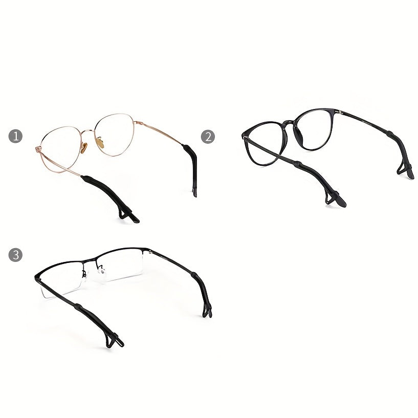 4 Pairs Silicone Anti Slip Glasses Ear Hooks Keep Glasses Secure