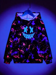Tie Dye Smile Face Boys Hooded Sweatshirt