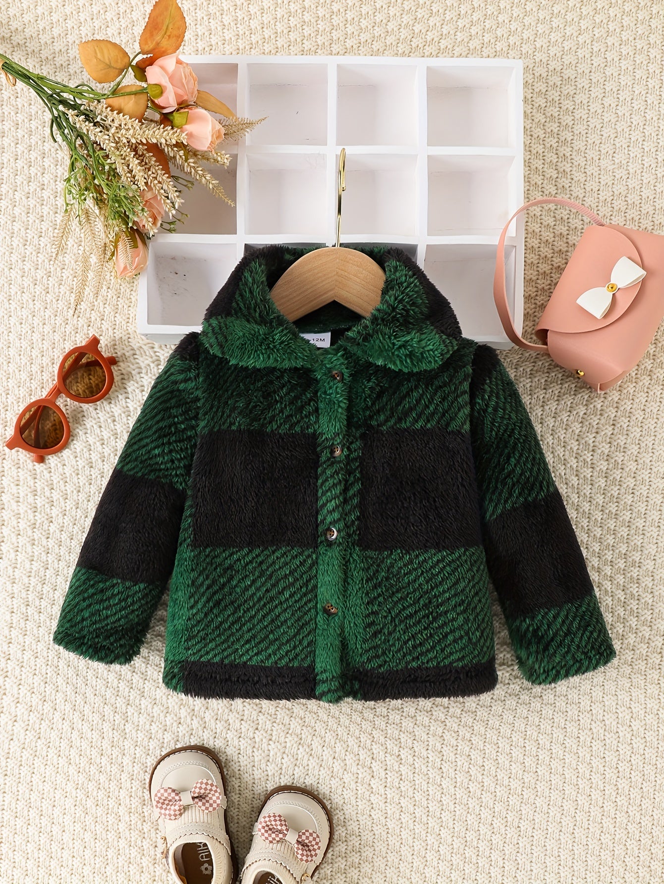 Autumn Baby Girls Fleece Furry Coat Warm Jacket