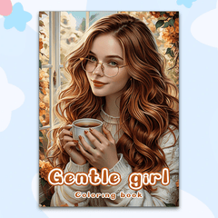 GENTLE GIRL Adult Coloring Book - Perfect Gift for Christmas, Birthdays, Friends