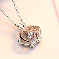 Holiday Party Crown Pendant Necklace for Kids