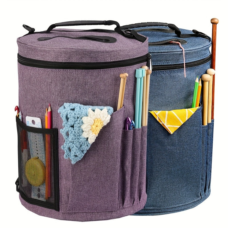 Needle Storage Bag Yarn Storage Large Capacity Knitted Handbag Crossbody Bag