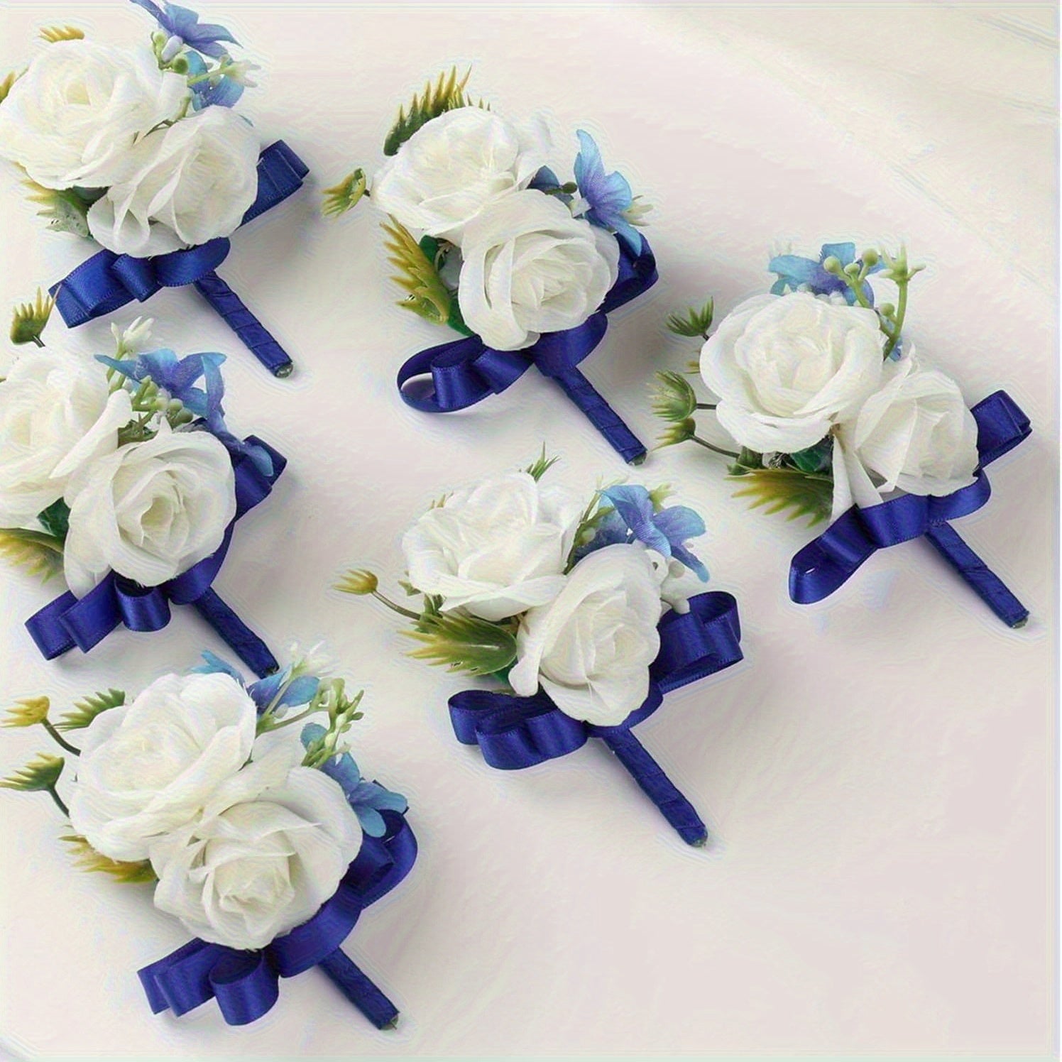 Men Wedding Boutonniere Set Groom & Groomsmen Prom Corsage