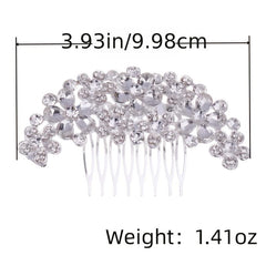 Crystal Flower Bridal Hair Comb Clip Rhinestone Wedding Hairpin