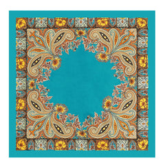 Vintage Printing Silk Scarf Neck Shawl Hair Wrap