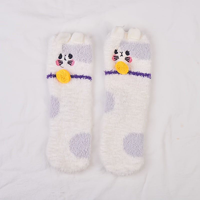Baby Girl's Non-slip Winter Bottom Rubber Plush Sleep Socks