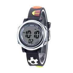 Cartoon Print Round Dial Silicone Watch Quartz Watch