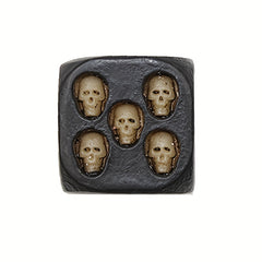5pcs Resin Skull Dice Statue Halloween Board Game Dice Desk Decor