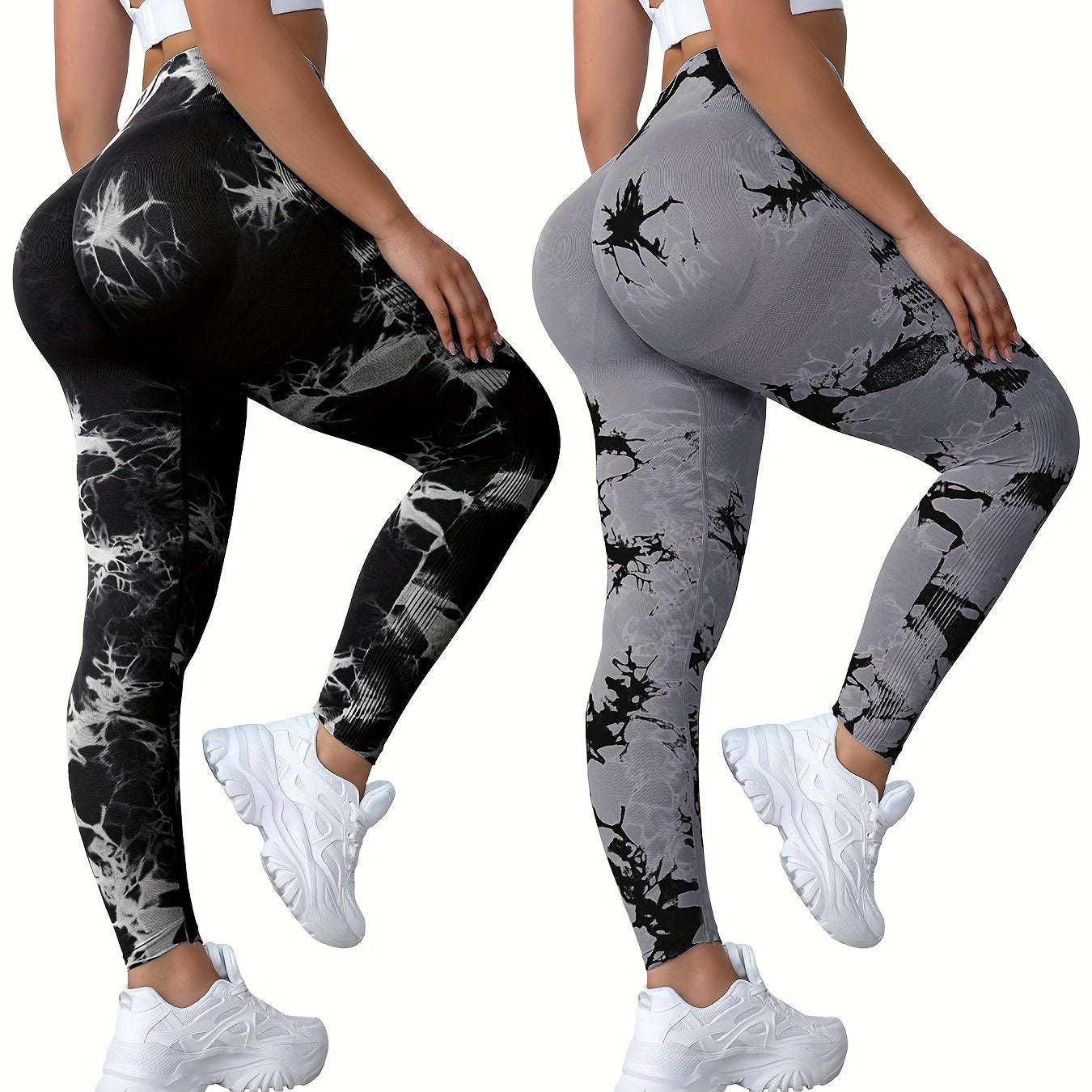 Tie Dye Butt Lifting Yoga Leggings High Stretch Sports Tight Pants